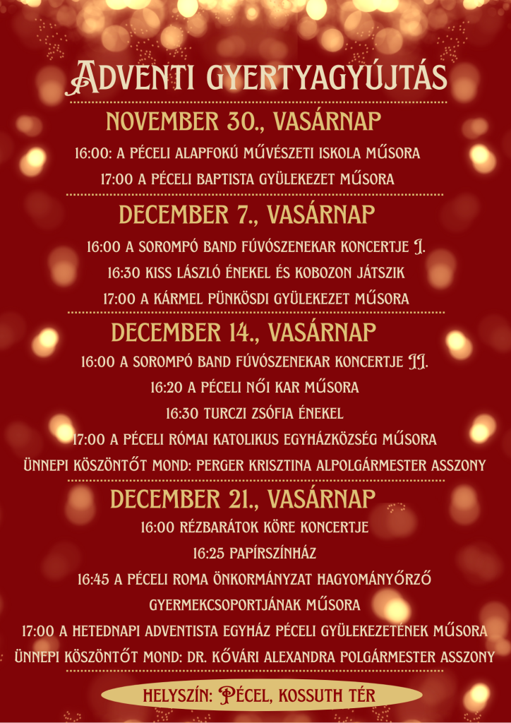 ADVENTI GYERTYAGYÚJTÁS összes